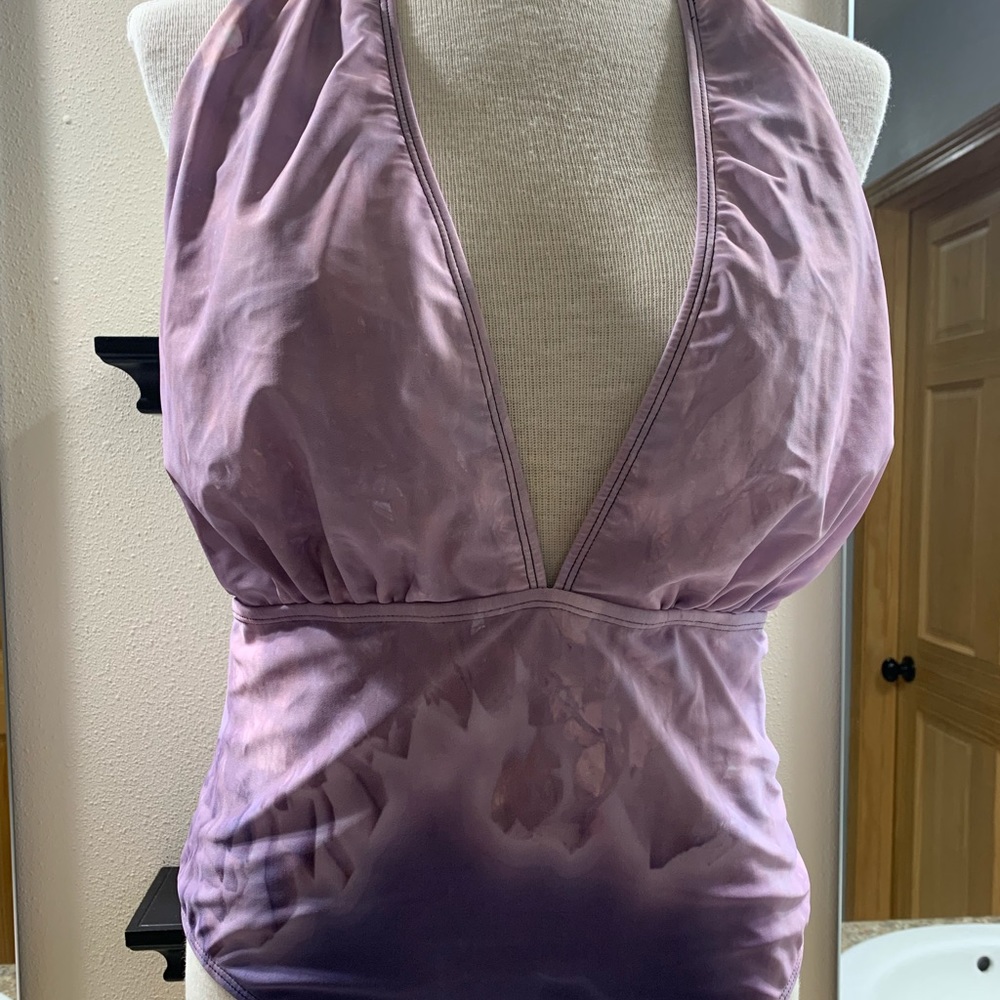 Plunge neckline swimsuit